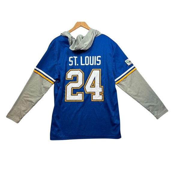 St Louis Blues Hockey Jersey #24 Bernie Federeko Hooded Top Ameren SGA Adult XL - Picture 2 of 9
